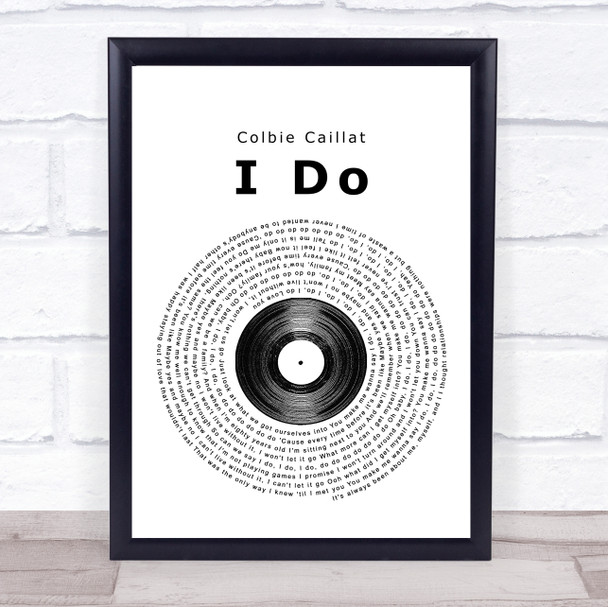 Colbie Caillat I Do Vinyl Record Song Lyric Quote Print