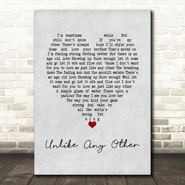 Foy Vance Unlike Any Other Grey Heart Song Lyric Music Art Print