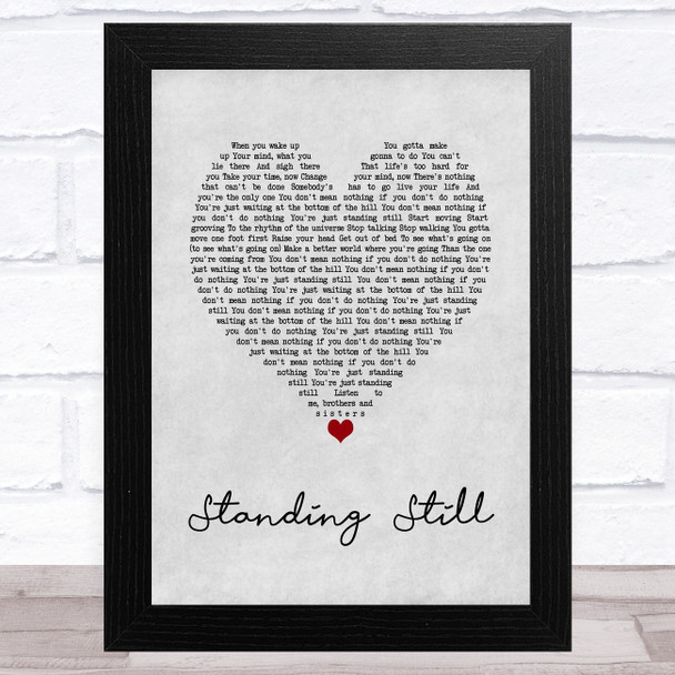 Ringo Starr Standing Still Grey Heart Song Lyric Music Art Print