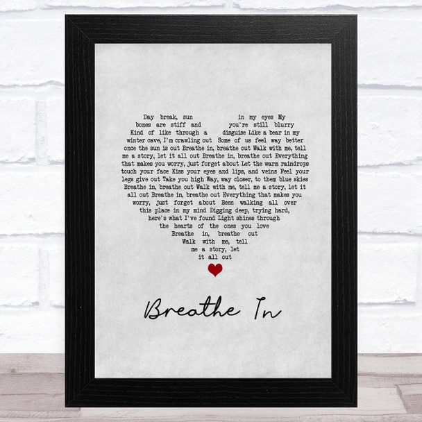 Daddy Was A Milkman Breathe In Grey Heart Song Lyric Music Art Print