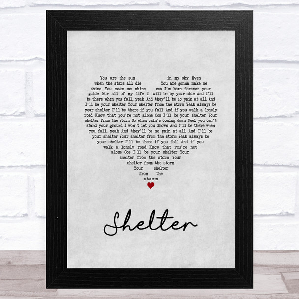 Dash Berlin feat. Roxanne Emery Shelter Grey Heart Song Lyric Music Art Print