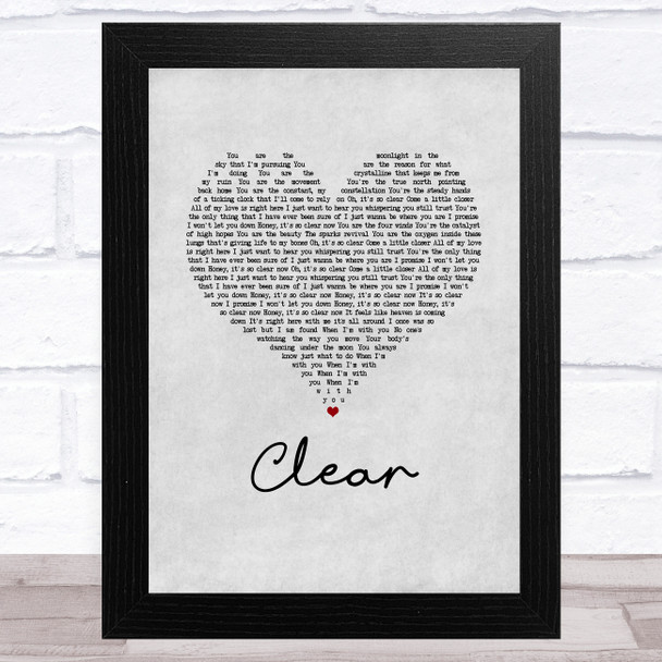 NEEDTOBREATHE Clear Grey Heart Song Lyric Music Art Print