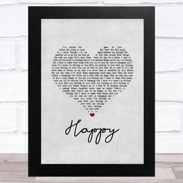 The Carpenters Happy Grey Heart Song Lyric Music Art Print