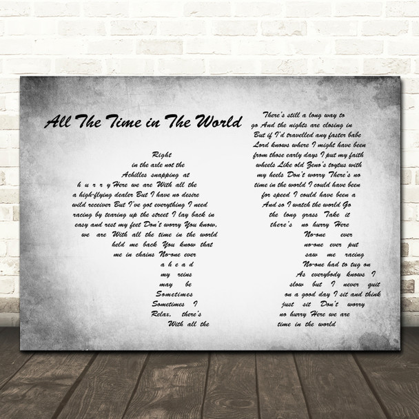 Deep Purple All The Time in The World Man Lady Couple Grey Song Lyric Music Art Print