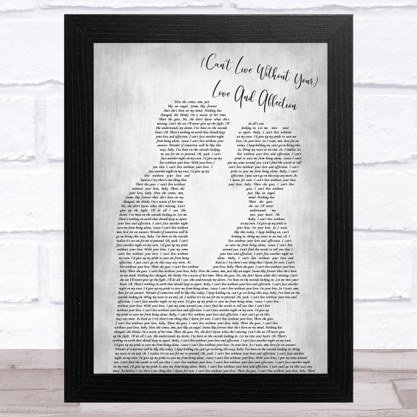 Nelson (Can't Live Without Your) Love And Affection Man Lady Bride Groom Wedding Grey Song Lyric Music Art Print