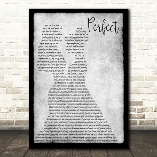 Ed Sheeran Perfect Lesbian Couple Two Ladies Dancing Grey Song Lyric Music Art Print