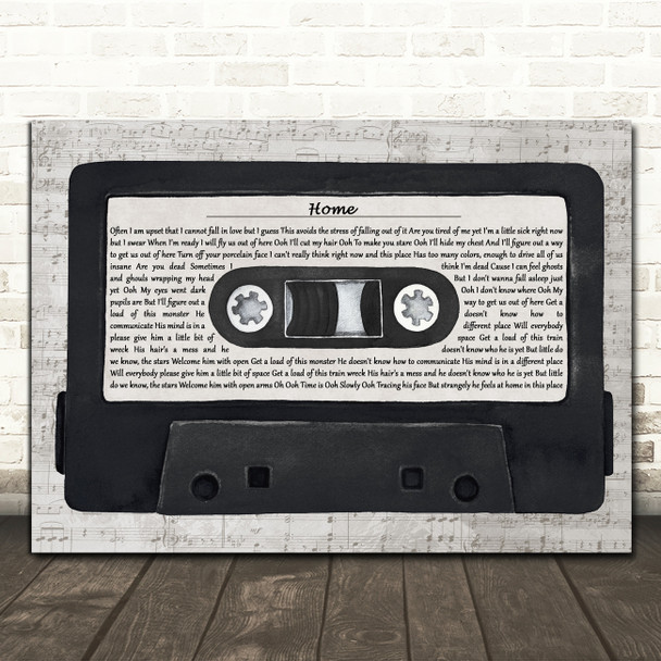 Cavetown Home Music Script Cassette Tape Song Lyric Music Art Print