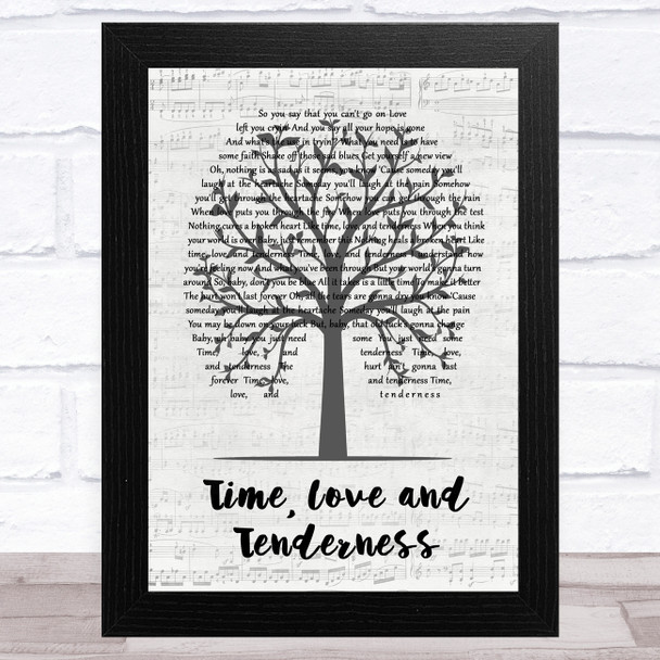 Michael Bolton Time, Love and Tenderness Music Script Tree Song Lyric Music Art Print