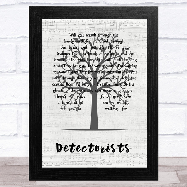 Johnny Flynn Detectorists Music Script Tree Song Lyric Music Art Print