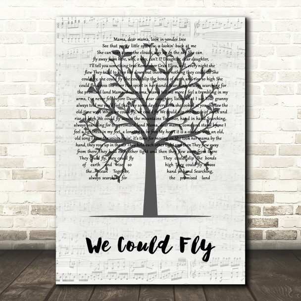 Rhiannon Giddens We Could Fly Music Script Tree Song Lyric Music Art Print