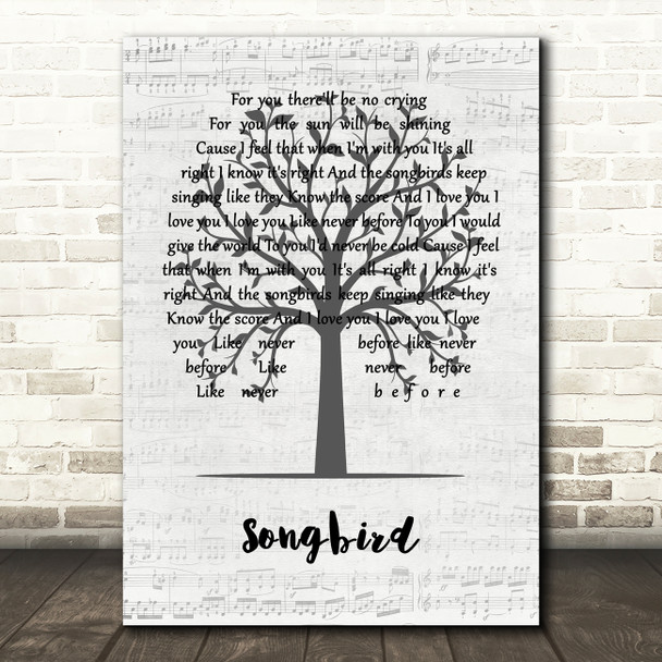 Eva Cassidy Songbird Music Script Tree Song Lyric Music Art Print