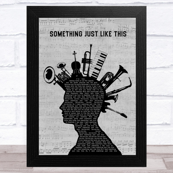 The Chainsmokers & Coldplay Something Just Like This Musical Instrument Mohawk Song Lyric Music Art Print