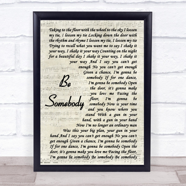 Kings Of Leon Be Somebody Vintage Script Song Lyric Quote Print