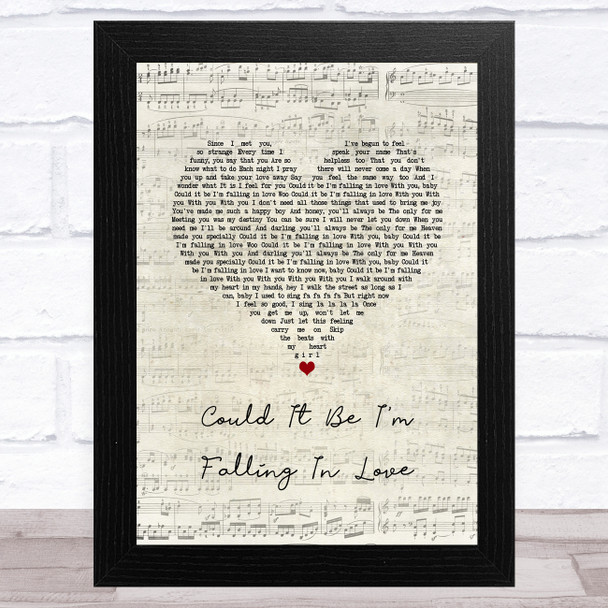 The Spinners Could It Be I'm Falling In Love Script Heart Song Lyric Music Art Print