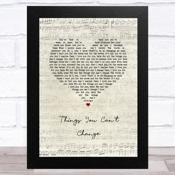 Rhys Lewis Things You Can't Change Script Heart Song Lyric Music Art Print