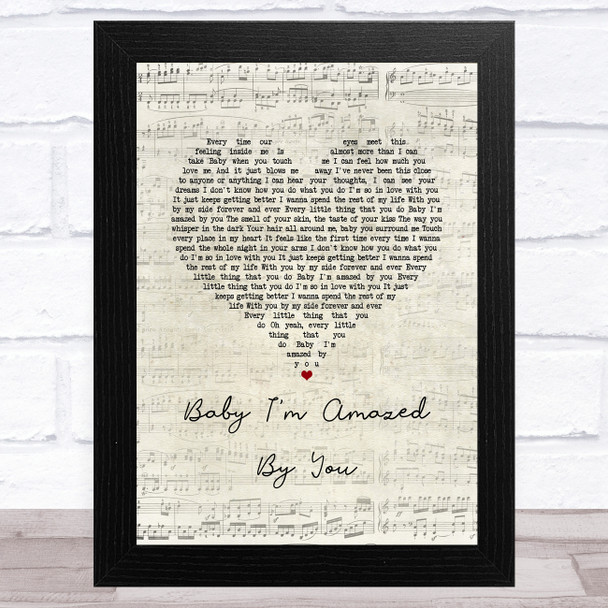 BRYAN ADAMS Baby I'm Amazed By You Script Heart Song Lyric Music Art Print