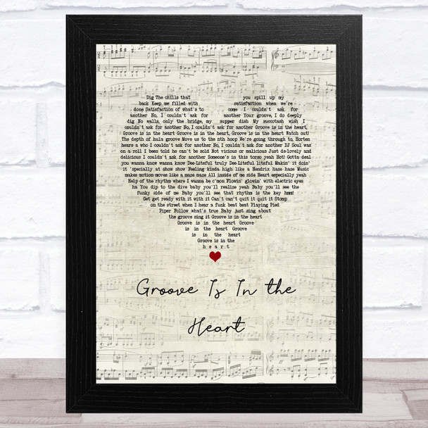 Deee-Lite Groove Is In the Heart Script Heart Song Lyric Music Art Print
