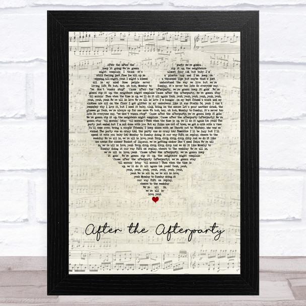Charli XCX After the Afterparty Script Heart Song Lyric Music Art Print
