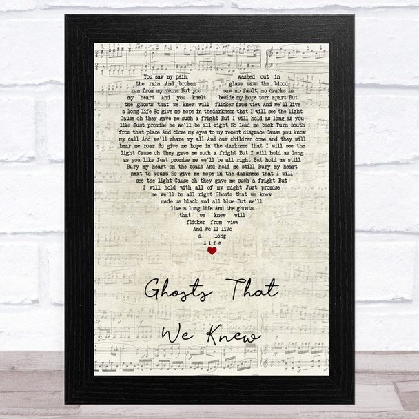 Mumford & Sons Ghosts That We Knew Script Heart Song Lyric Music Art Print