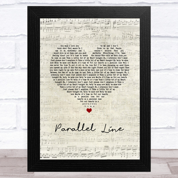 Keith Urban Parallel Line Script Heart Song Lyric Music Art Print