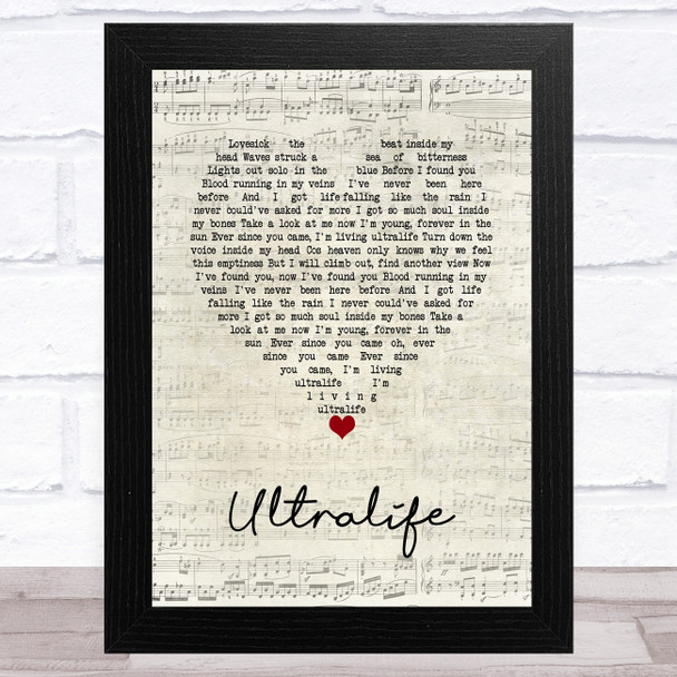 Oh Wonder Ultralife Script Heart Song Lyric Music Art Print