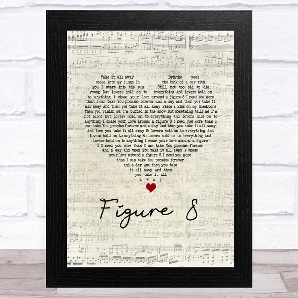 Ellie Goulding Figure 8 Script Heart Song Lyric Music Art Print