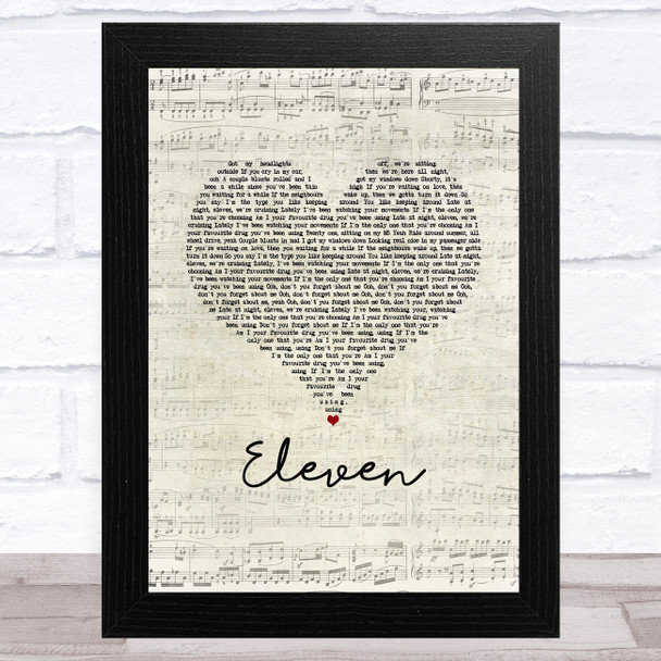 Khalid Eleven Script Heart Song Lyric Music Art Print