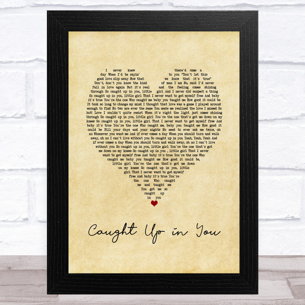 38 Special Caught Up in You Vintage Heart Song Lyric Music Art Print