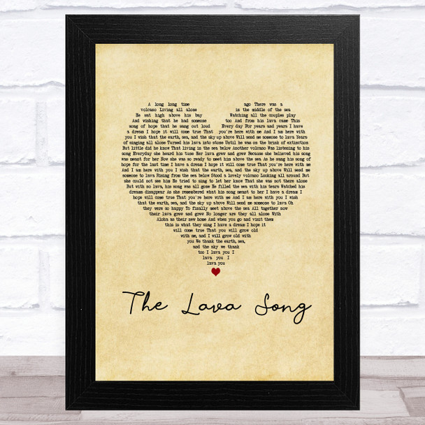 Kuana Torres Kahele The Lava Song Vintage Heart Song Lyric Music Art Print