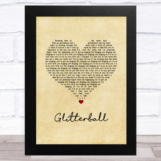 Sigma feat. Ella Henderson Glitterball Vintage Heart Song Lyric Music Art Print