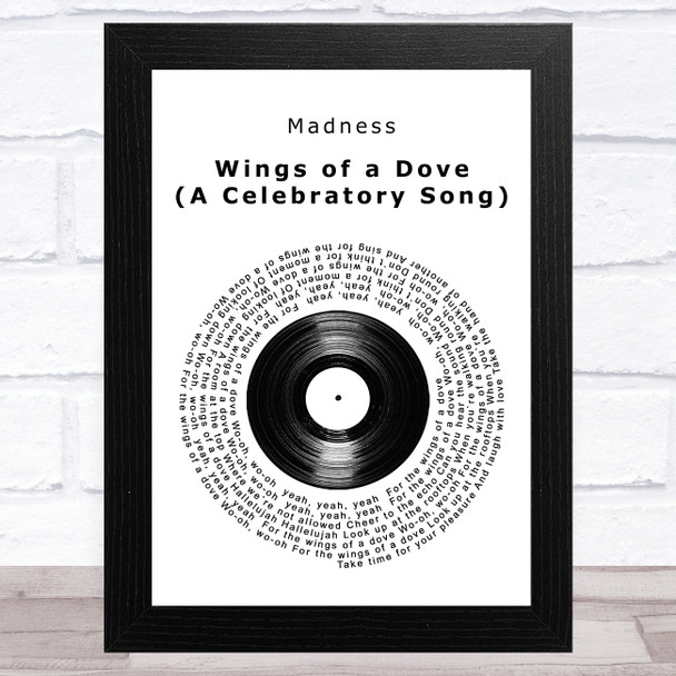 Madness Wings of a Dove (A Celebratory Song) Vinyl Record Song Lyric Music Art Print