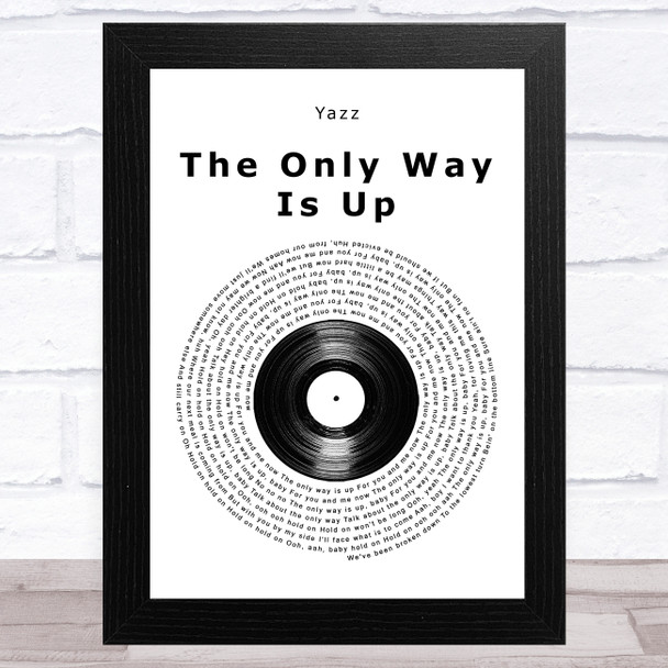 Yazz The Only Way Is Up Vinyl Record Song Lyric Music Art Print