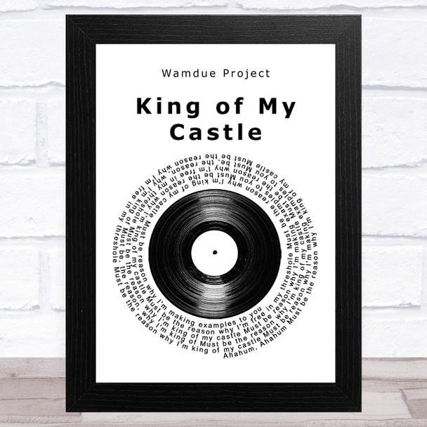 Wamdue Project King of My Castle Vinyl Record Song Lyric Music Art Print