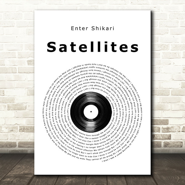 Enter Shikari satellites Vinyl Record Song Lyric Music Art Print