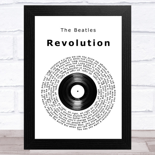 The Beatles Revolution Vinyl Record Song Lyric Music Art Print