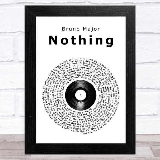 Bruno Major Nothing Vinyl Record Song Lyric Music Art Print
