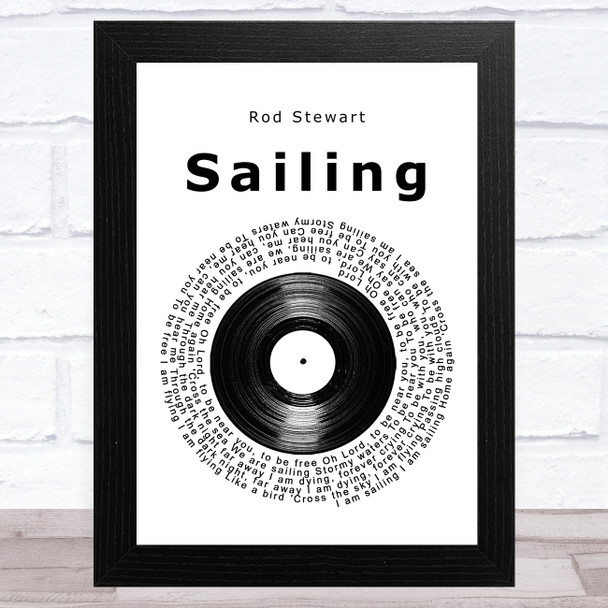 Rod Stewart Sailing Vinyl Record Song Lyric Music Art Print