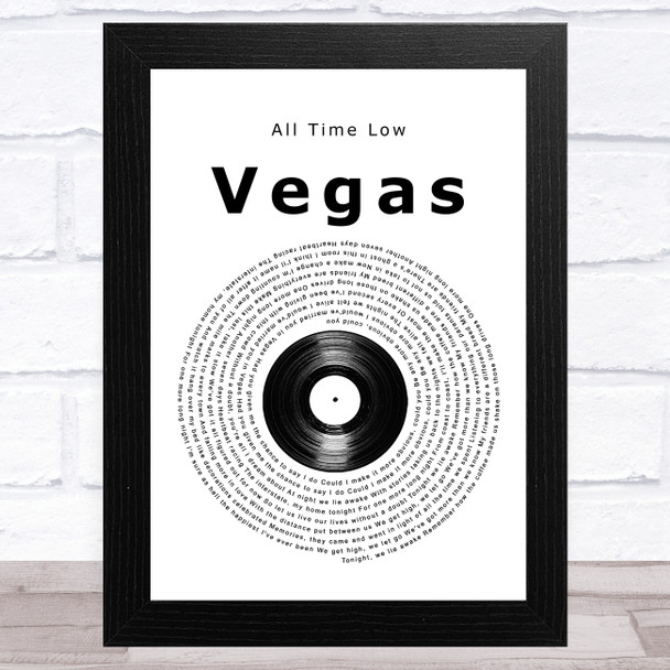 All Time Low Vegas Vinyl Record Song Lyric Music Art Print