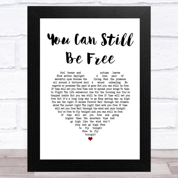 Savage Garden You Can Still Be Free White Heart Song Lyric Music Art Print