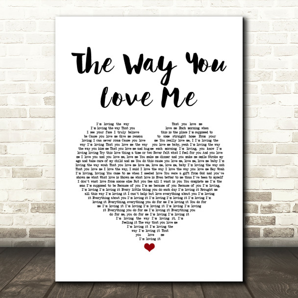 Ron Hall & The Muthafunkaz feat. Marc Evans The Way You Love Me White Heart Song Lyric Music Art Print