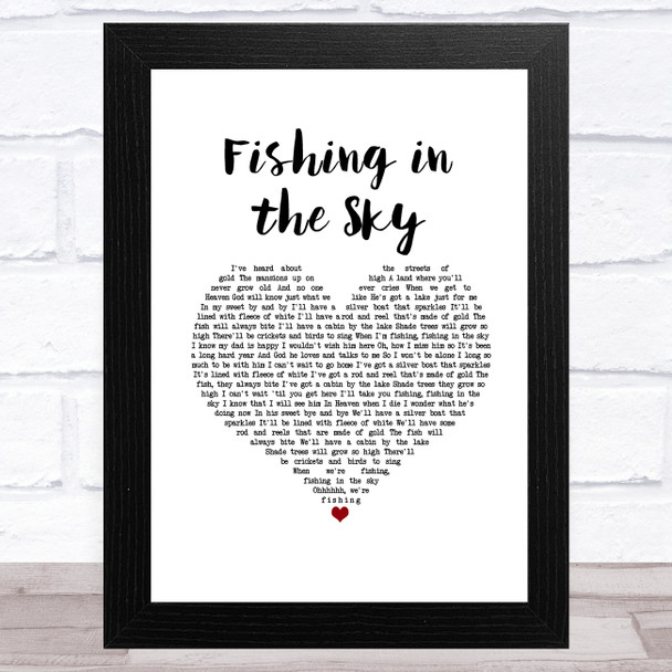 Travis Smith Fishing in the Sky White Heart Song Lyric Music Art Print