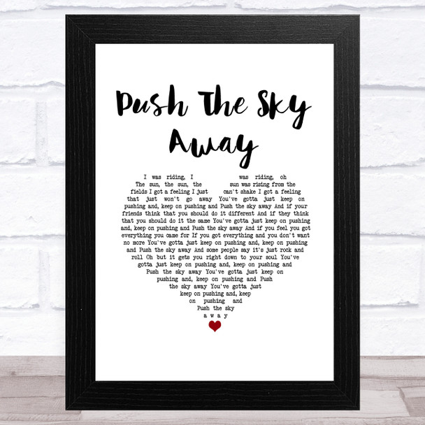 Nick Cave & The Bad Seeds Push The Sky Away White Heart Song Lyric Music Art Print