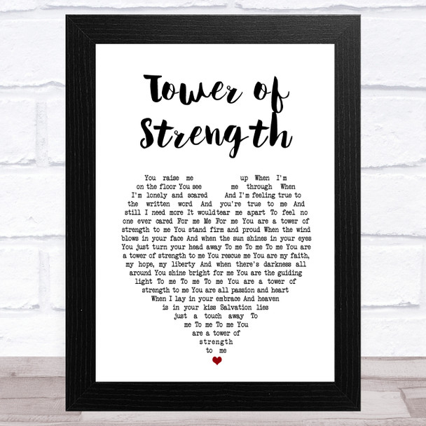 The Mission Tower of Strength White Heart Song Lyric Music Art Print