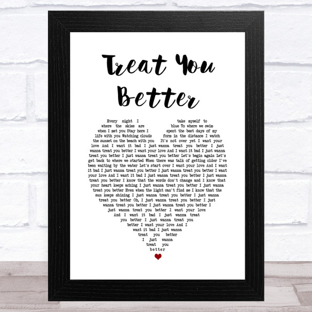 Rüfüs Du Sol Treat You Better White Heart Song Lyric Music Art Print