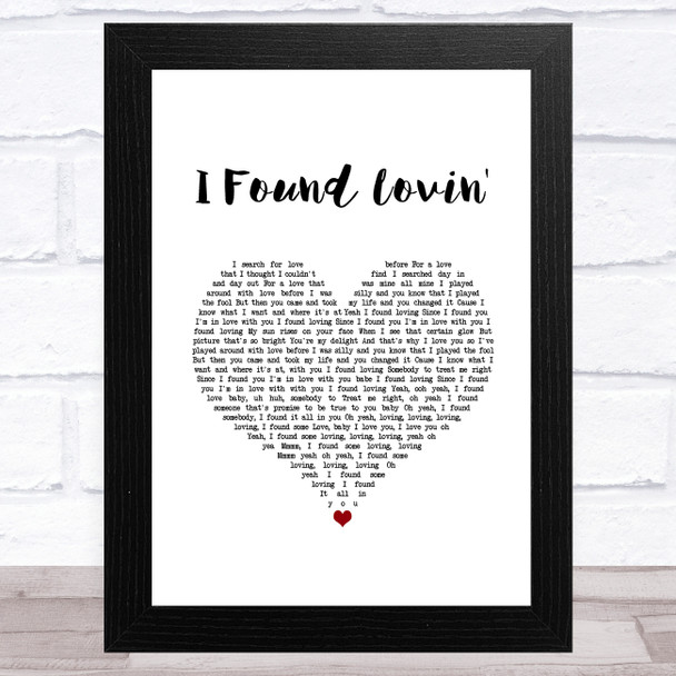 Fatback Band I Found Lovin' White Heart Song Lyric Music Art Print