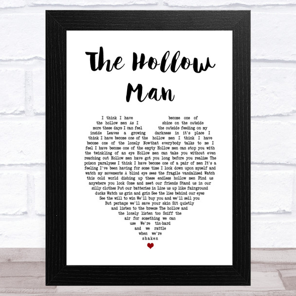 Marillion The Hollow Man White Heart Song Lyric Music Art Print