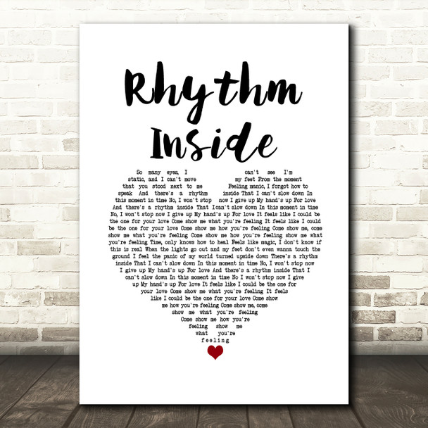 Calum Scott Rhythm Inside White Heart Song Lyric Music Art Print