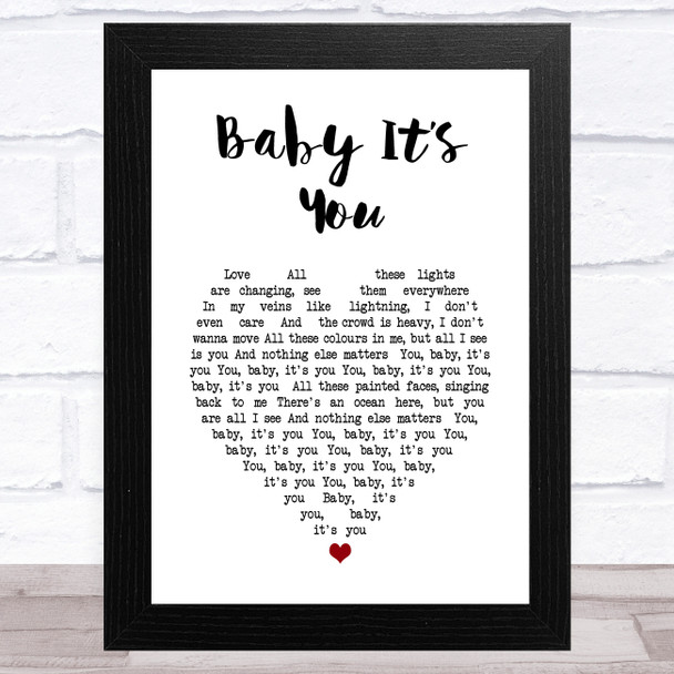 London Grammar Baby Its You White Heart Song Lyric Music Art Print