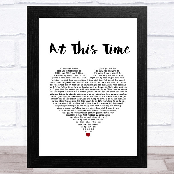 Algebra At This Time White Heart Song Lyric Music Art Print