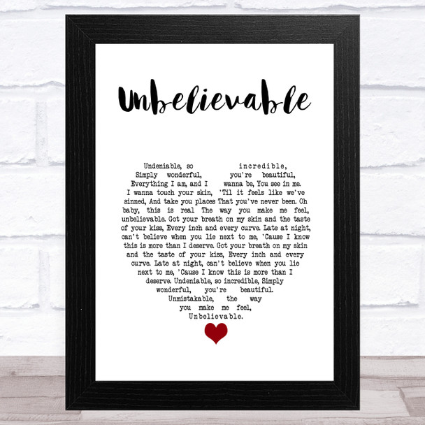 Josh Gracin Unbelievable White Heart Song Lyric Music Art Print